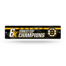 NHL Boston Bruins Plastic 4" x 16" Street Sign By Rico Industries