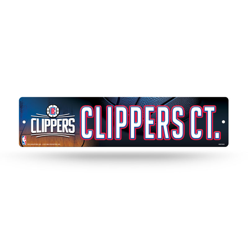 NBA Los Angeles Clippers Plastic 4" x 16" Street Sign By Rico Industries