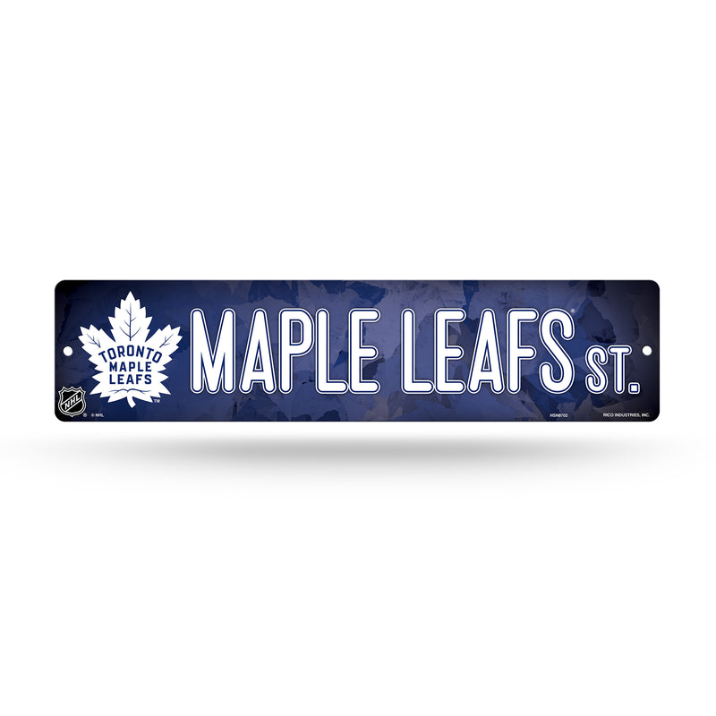 NHL Toronto Maple Leafs Plastic 4" x 16" Street Sign By Rico Industries