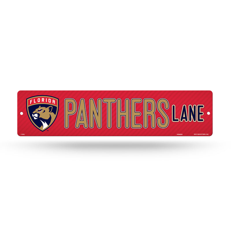 NHL Florida Panthers Plastic 4" x 16" Street Sign By Rico Industries
