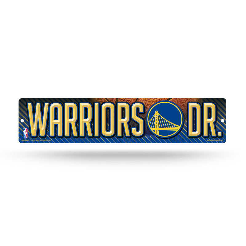 NBA Golden State Warriors Plastic 4" x 16" Street Sign By Rico Industries
