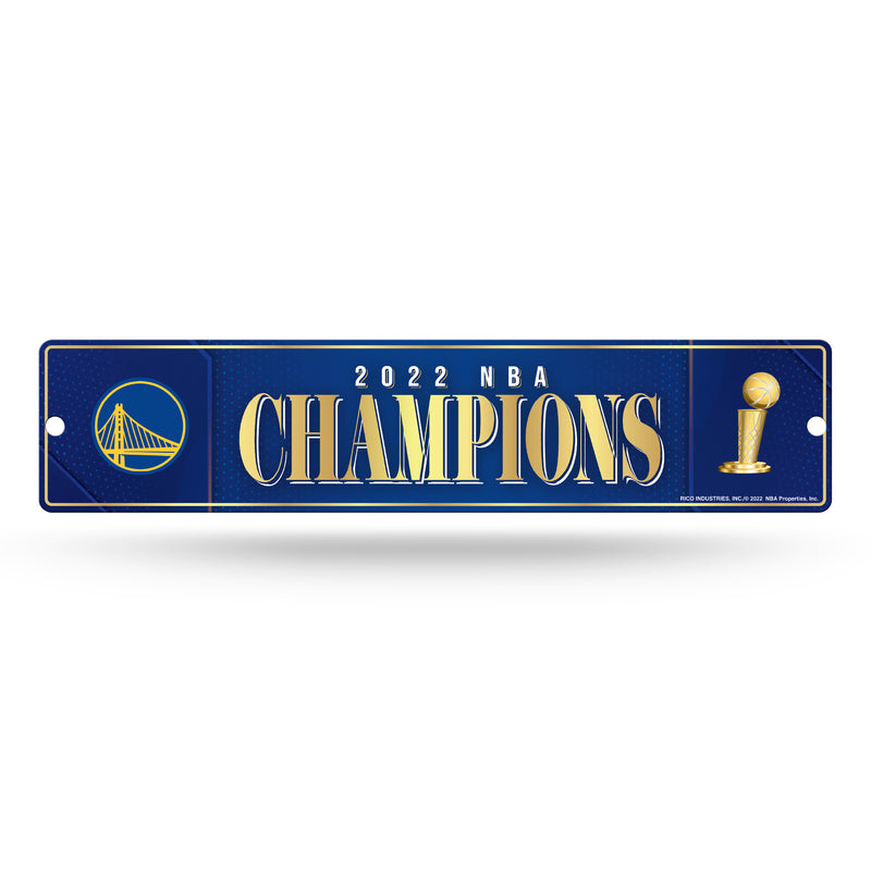 Warriors 2022 NBA Champions Plastic Street Sign
