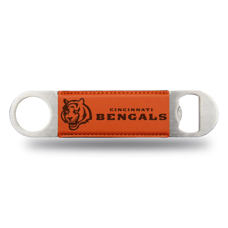 NFL Rico Industries Bengals Laser Engraved Orange Bar Blade