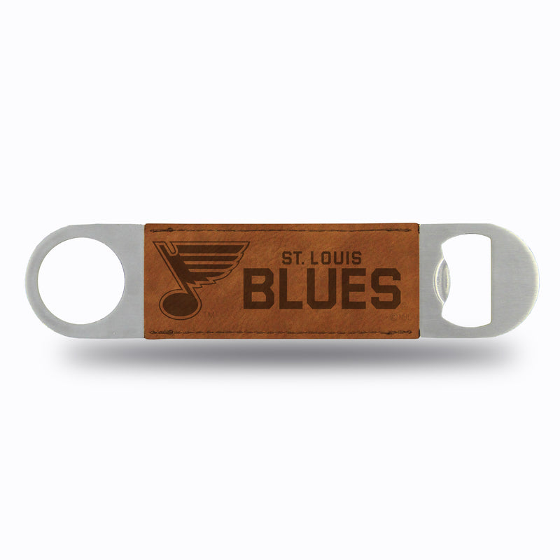 NHL Rico Industries Blues Brown Laser Engraved Bar Blade