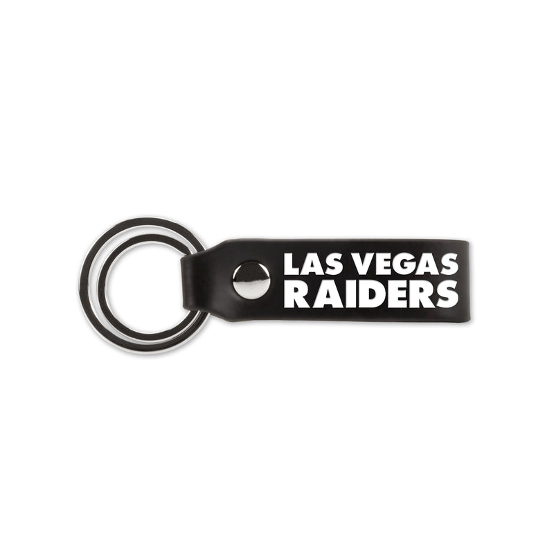 Raiders Laser Engraved Silicone Keychain Strap - Black