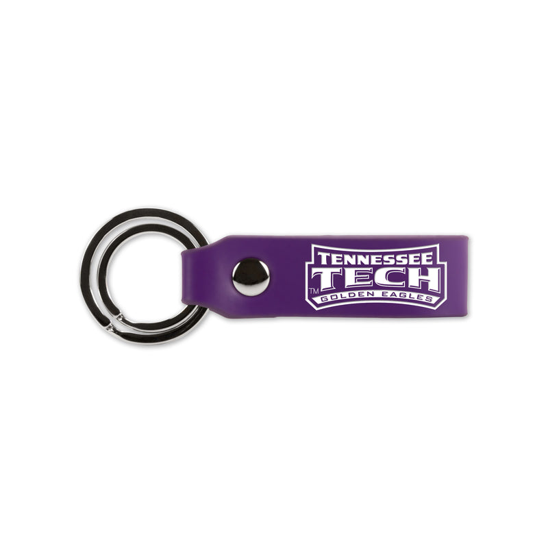 Tennessee Tech Laser Engraved Silicone Keychain Strap - Purple