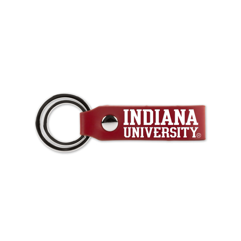 Indiana University Laser Engraved Silicone Keychain Strap - Maroon