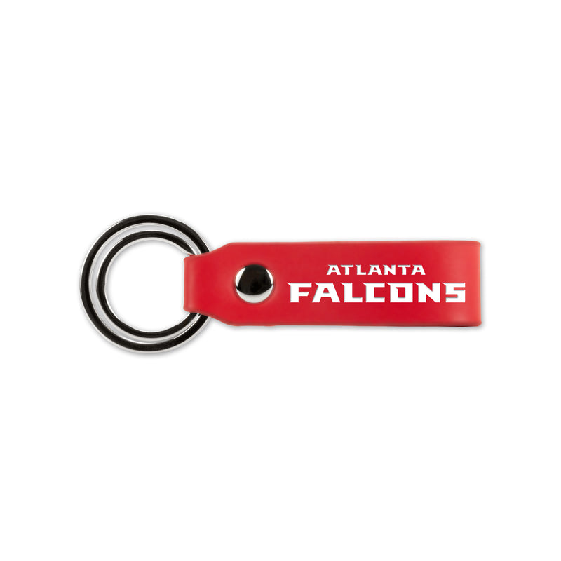 Falcons Laser Engraved Silicone Keychain Strap - Red