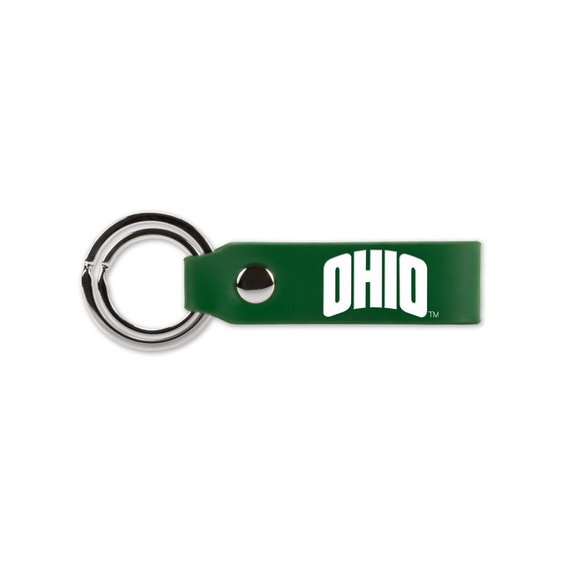 Ohio University Laser Engraved Silicone Keychain Strap - Green