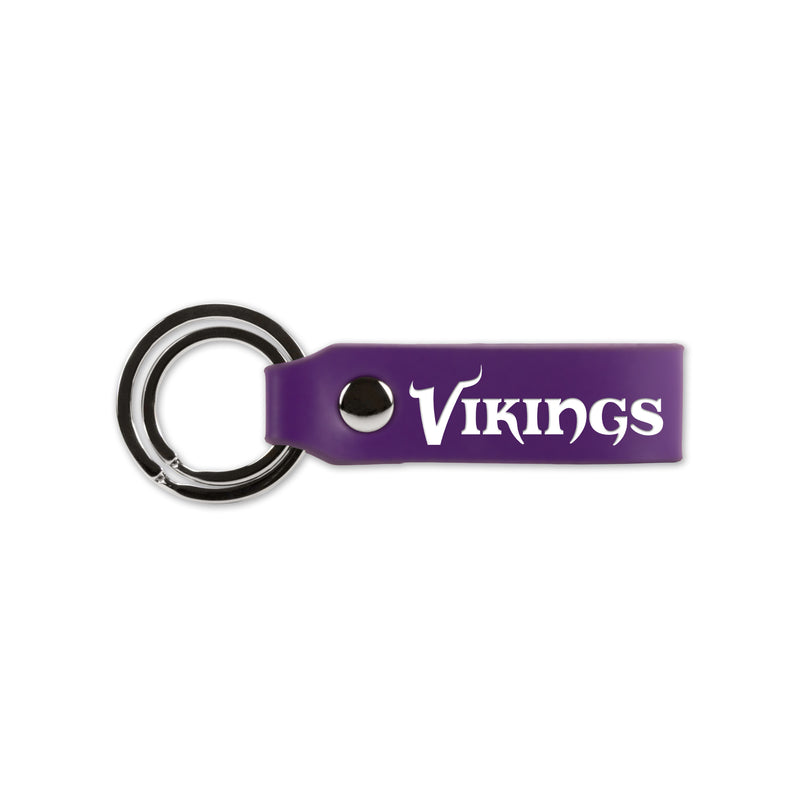 Vikings Laser Engraved Silicone Keychain Strap - Purple