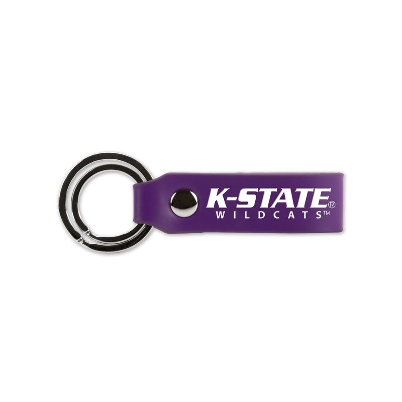 Kansas State University Laser Engraved Silicone Keychain Strap - Purple