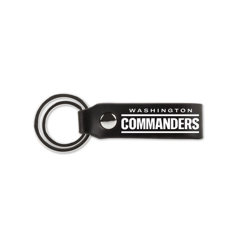 Washington Commandes Laser Engraved Silicone Keychain Strap - Black