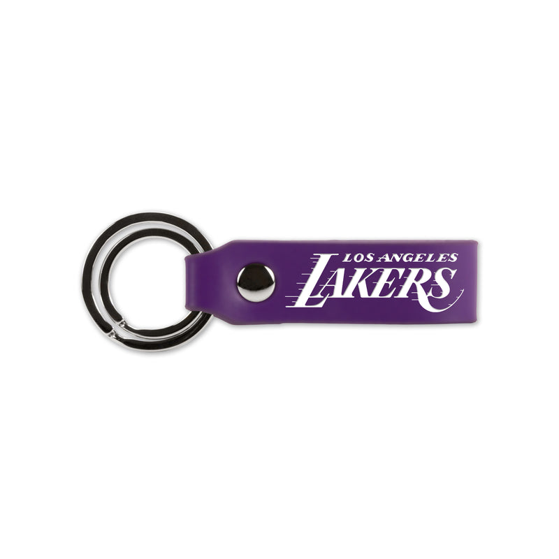 Lakers Laser Engraved Silicone Keychain Strap - Purple