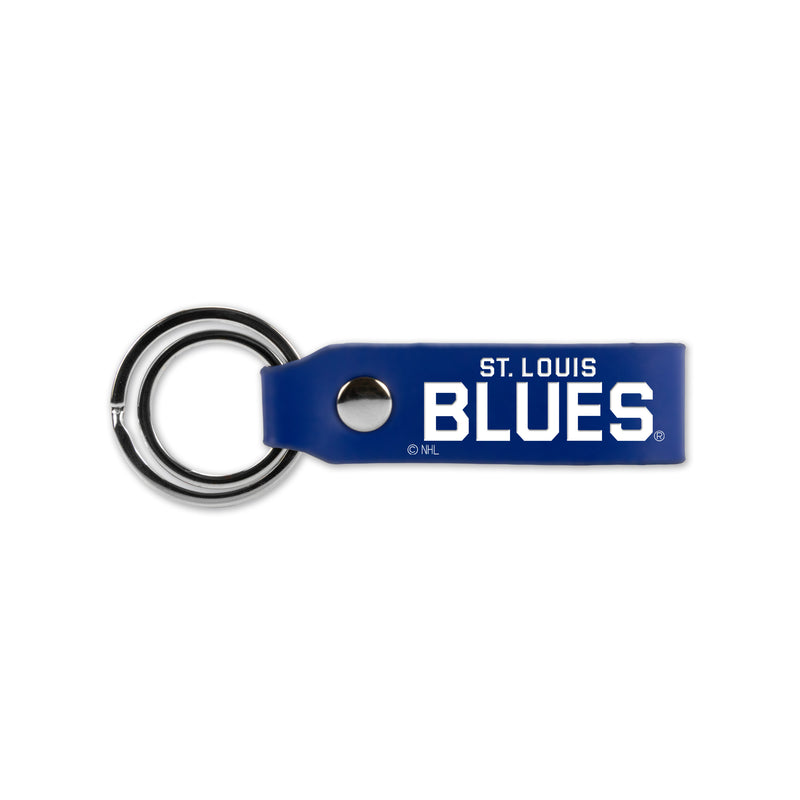 Blues Laser Engraved Silicone Keychain Strap - Royal