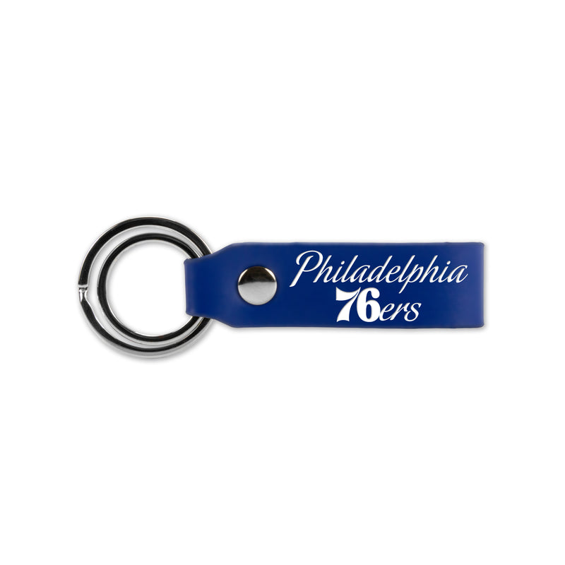 76ers Laser Engraved Silicone Keychain Strap - Royal