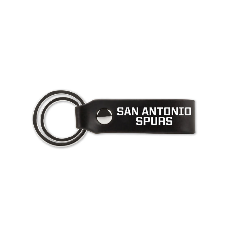 Spurs Laser Engraved Silicone Keychain Strap - Black