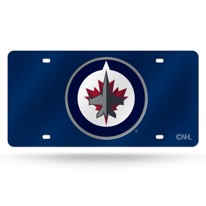 Winnipeg Jets Colored Laser Cut Auto Tag