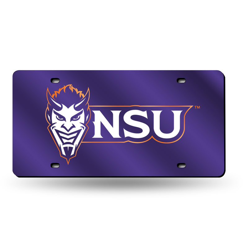 Northwestern State  Demons Colored Laser Cut Auto Tag