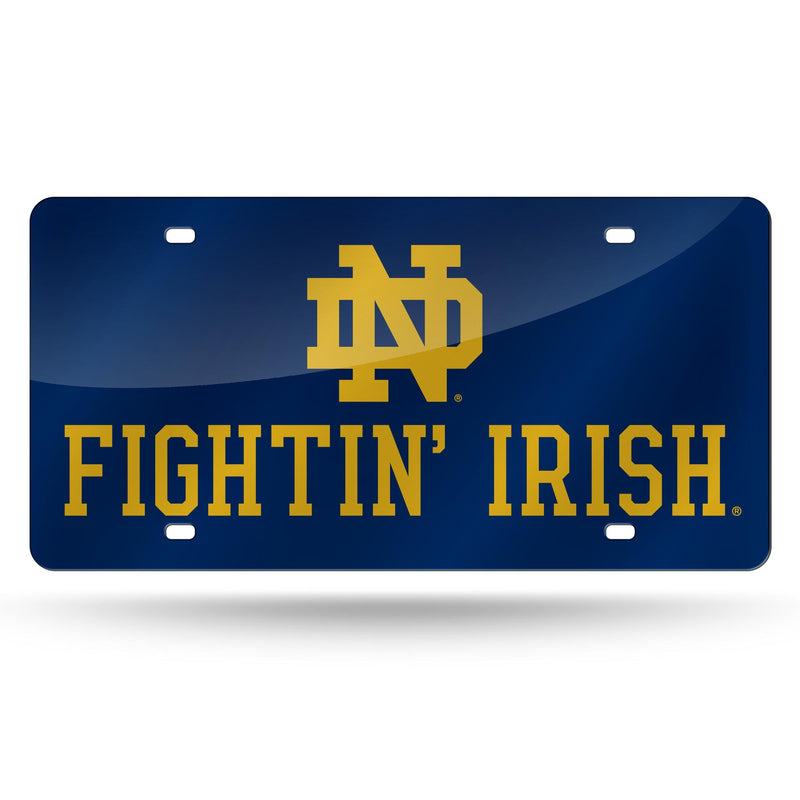 Notre Dame Fighting Irish Colored Laser Cut Auto Tag