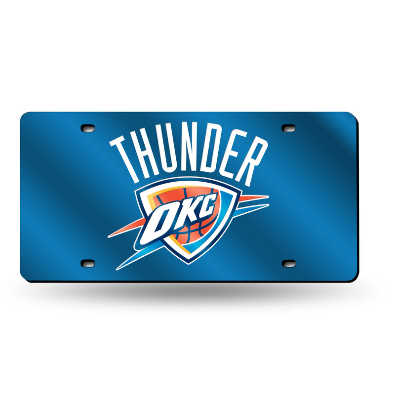 Oklahoma City Thunder Colored Laser Cut Auto Tag