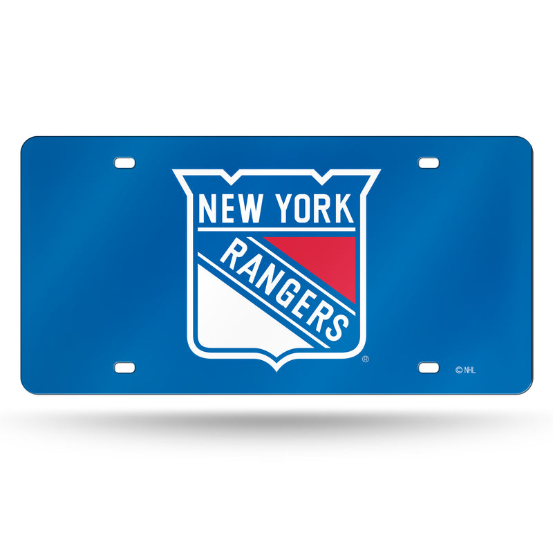 New York Rangers Colored Laser Cut Auto Tag