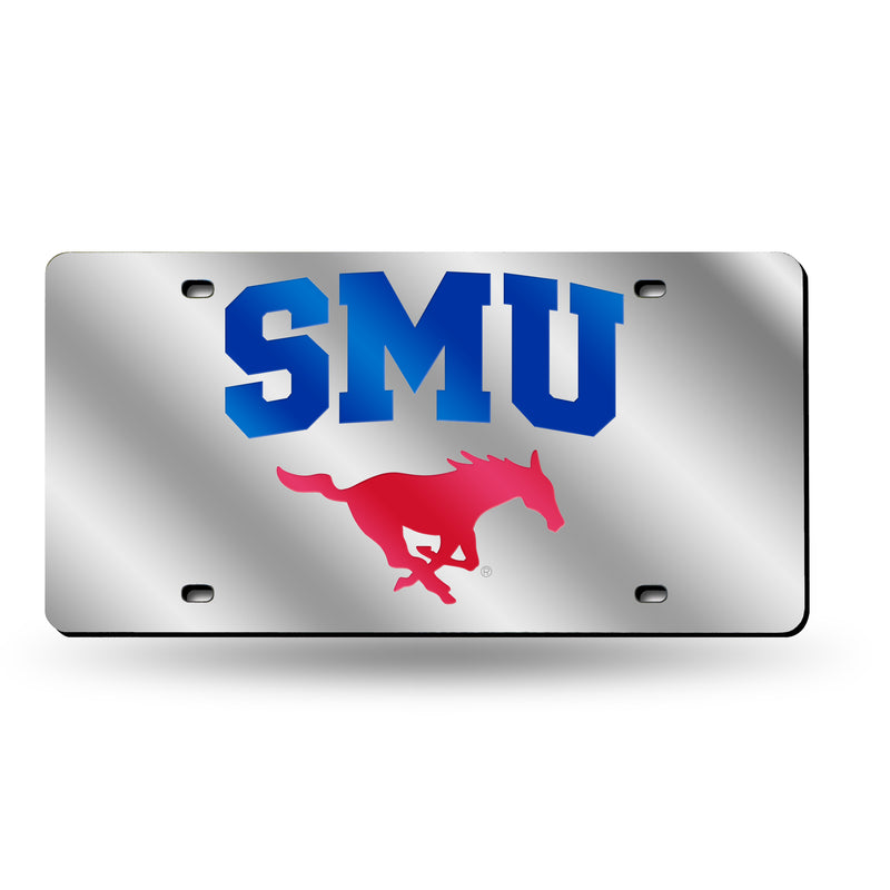 Southern Methodist Mustangs Silver Laser Cut Tag