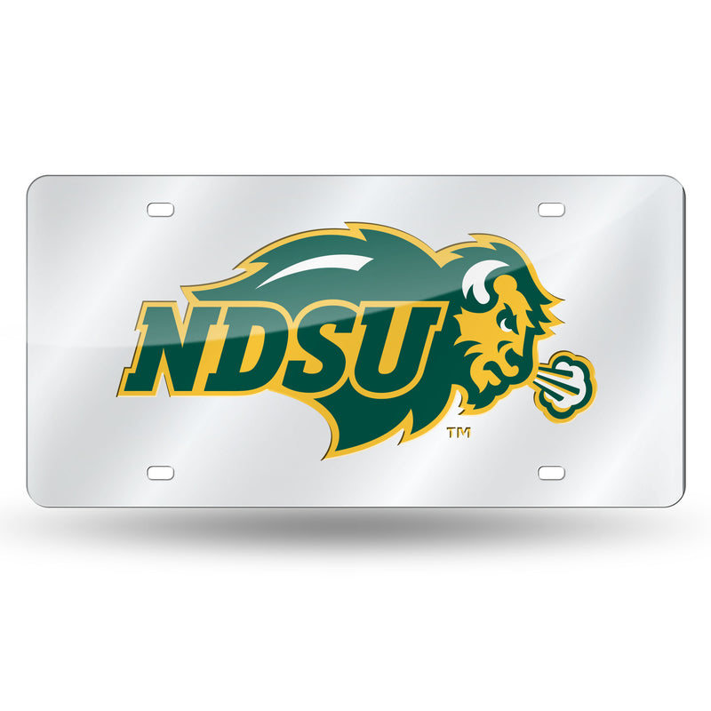 North Dakota State Bisons Silver Laser Cut Tag