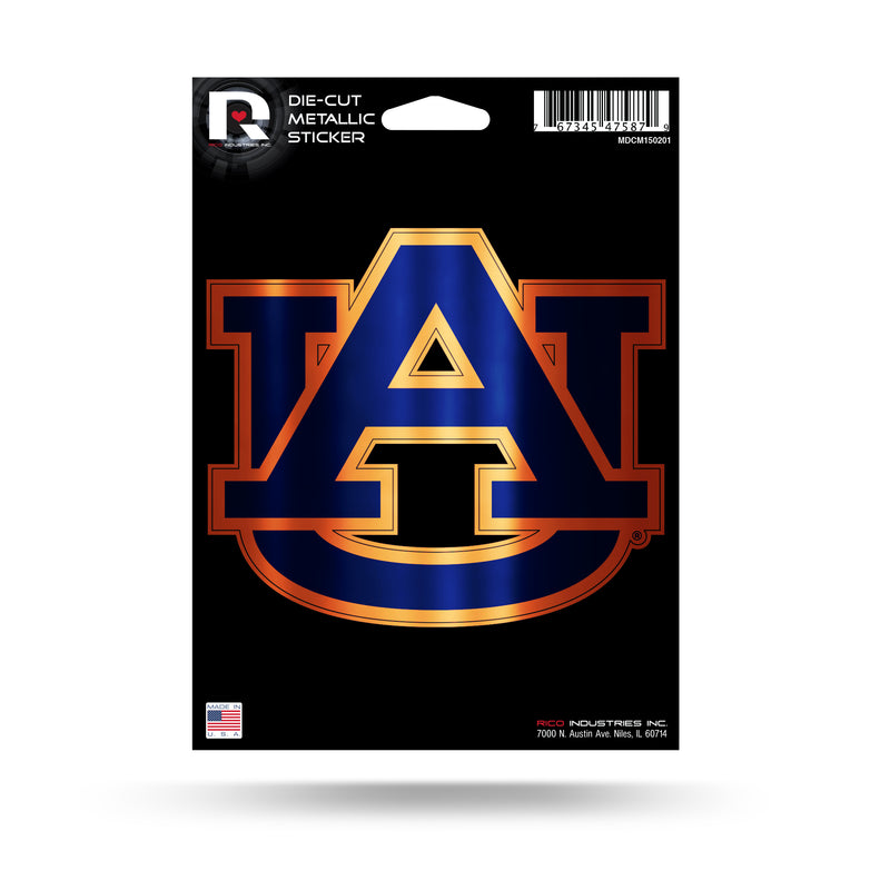 Auburn Die Cut Metallic Sticker