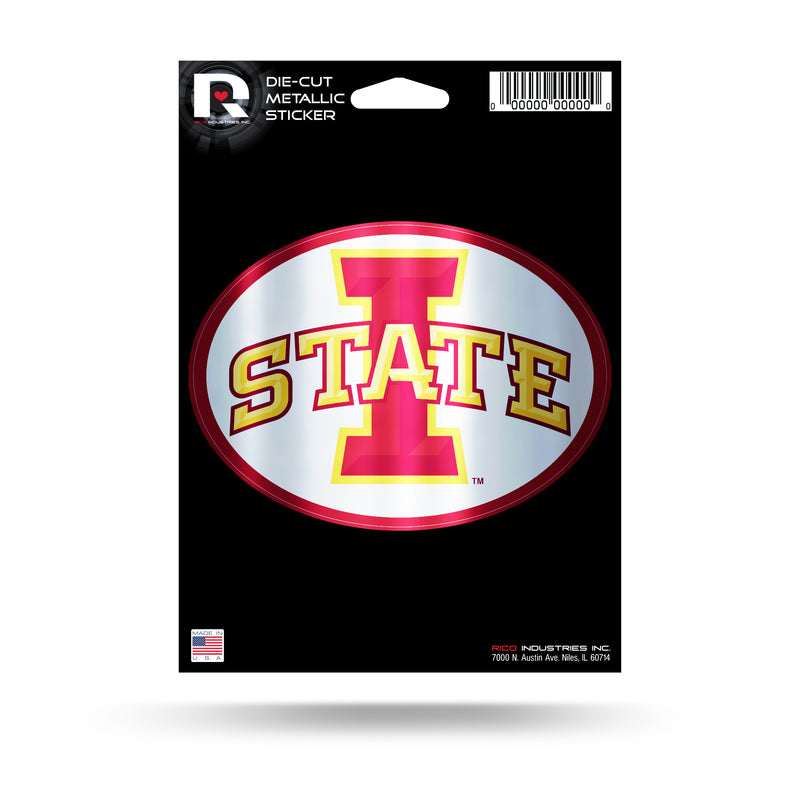 Iowa State University Die Cut Metallic Sticker