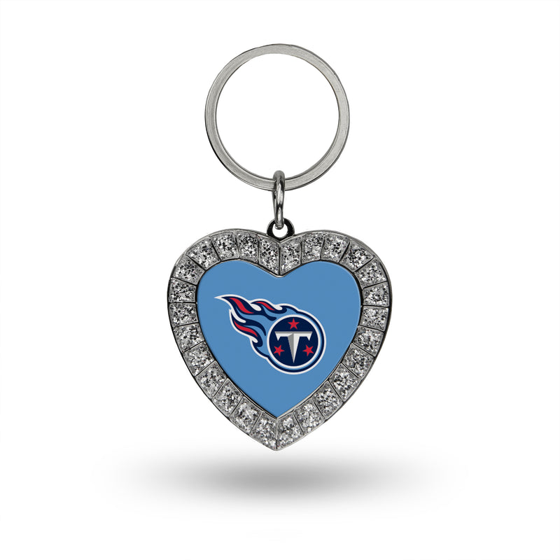 Titans Rhinestone Heart Keychain