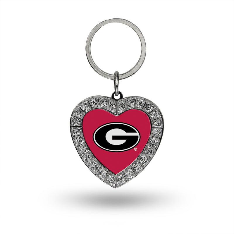 Georgia Rhinestone Heart Key Chain