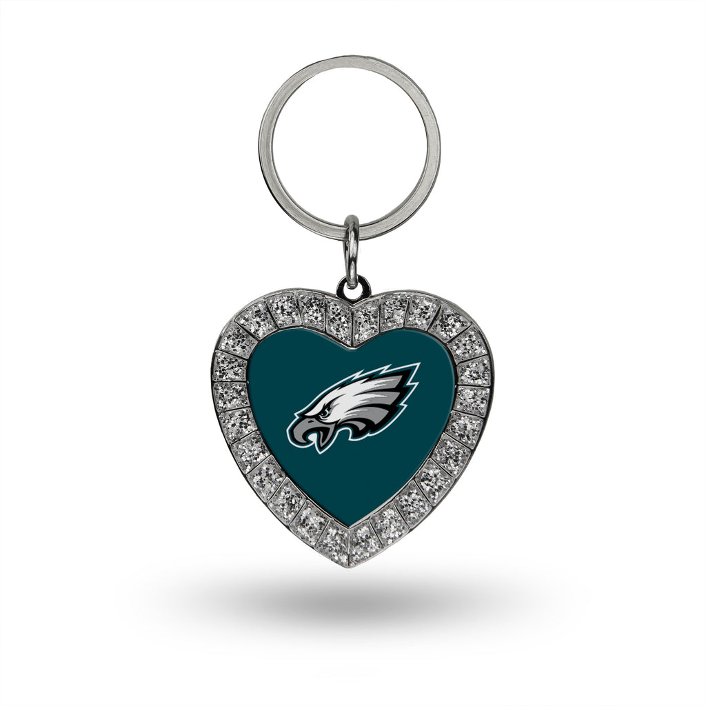 Philadelphia Eagles Bling Rhinestone Heart Key Chain