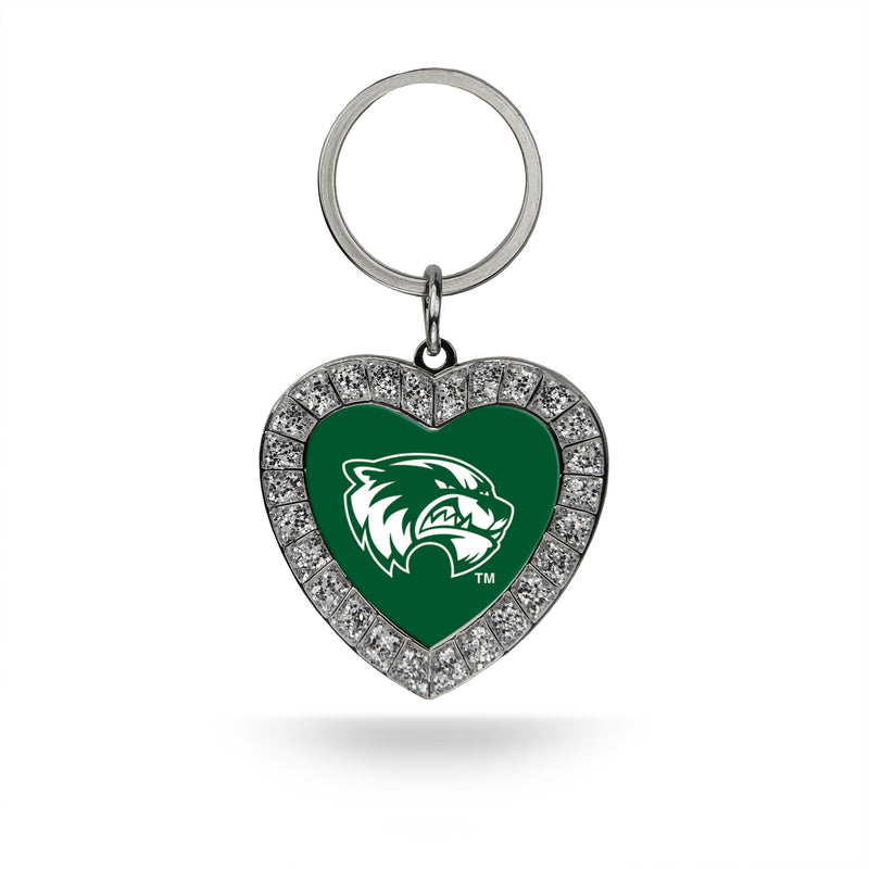 Utah Valley Rhinestone Heart Key Chain