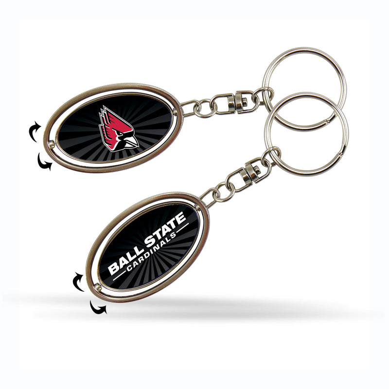 Ball State Spinner Keychain