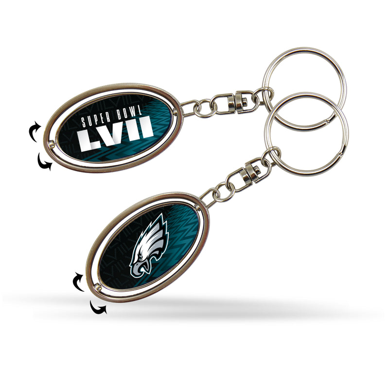 Eagles 2023 Super Bowl LVII Bound Metal Spinner Keychain