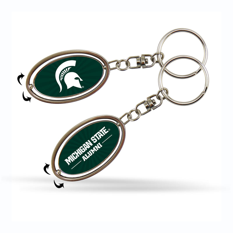 Michigan State Alumni Spinner Keychain