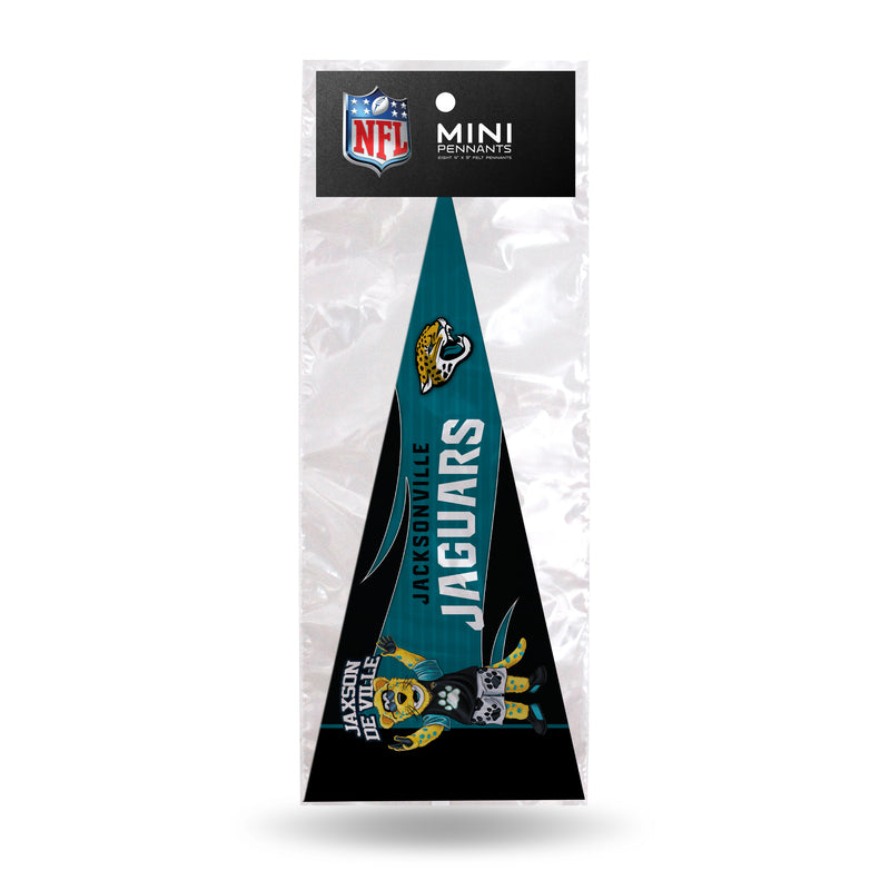 Jaguars Mascot 8 Pack Mini Pennant Set