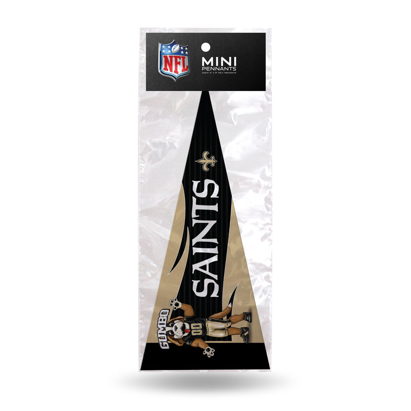 Saints Mascot 8 Pack Mini Pennant Set