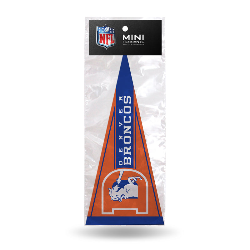 Broncos Retro 8 Pack Mini Pennant Set