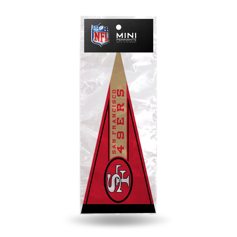 49ers Retro 8 Pack Mini Pennant Set