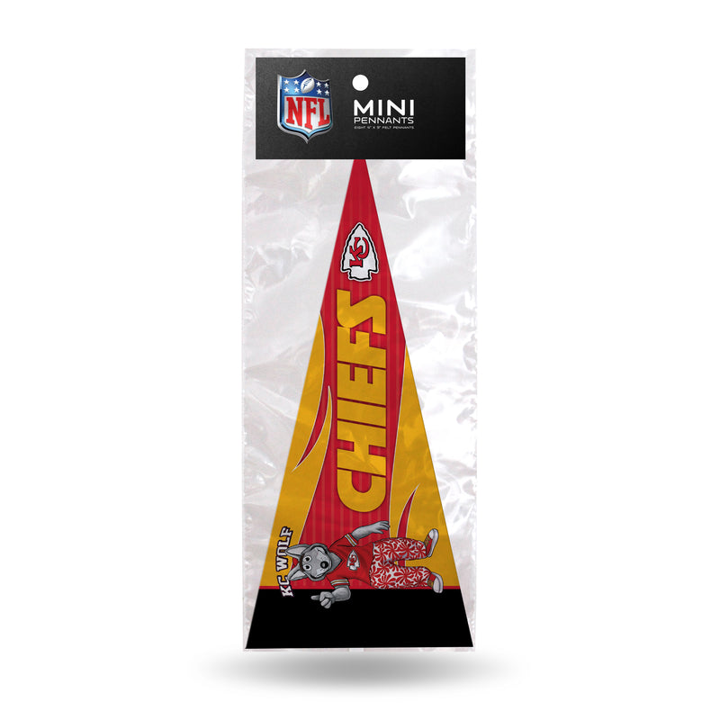 Chiefs Mascot 8 Pack Mini Pennant Set