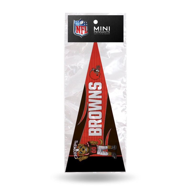 Browns Mascot 8 Pack Mini Pennant Set