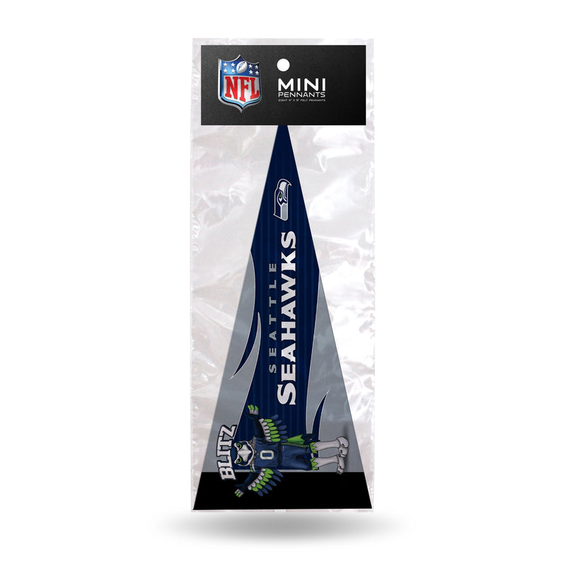 Seahawks Mascot 8 Pack Mini Pennant Set