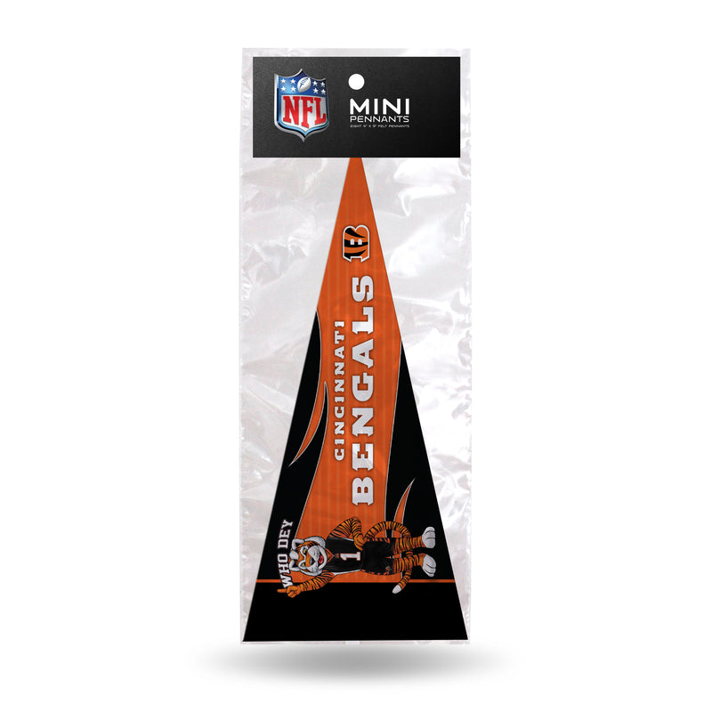 Bengals Mascot 8 Pack Mini Pennant Set