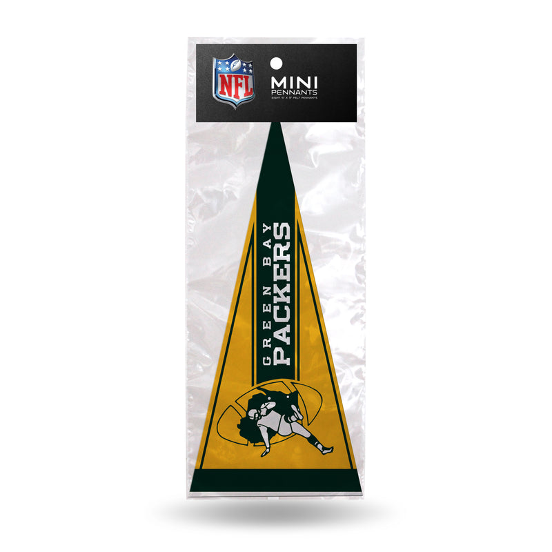 Green Bay Packers Retro 8 Pack Mini Pennant Set