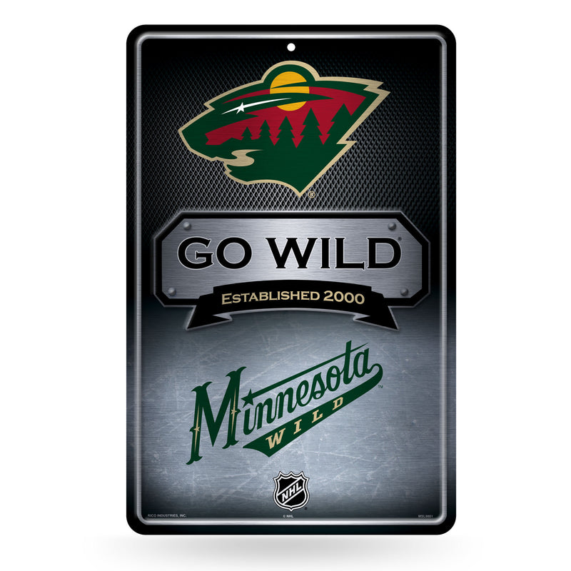 Wild 11X17 Large Embossed Metal Wall Sign