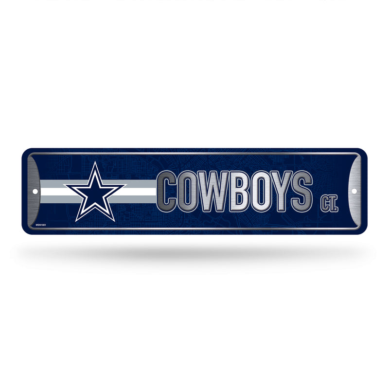 NFL Dallas Cowboys Metal Street Sign 4" x 15" Home Décor - Bedroom - Office - Man Cave By Rico Industries