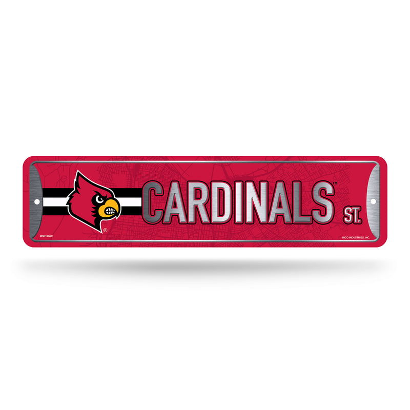 NCAA Louisville Cardinals Metal Street Sign 4 x 15 Home Décor - Bedroom -  Office - Man Cave By Rico Industries