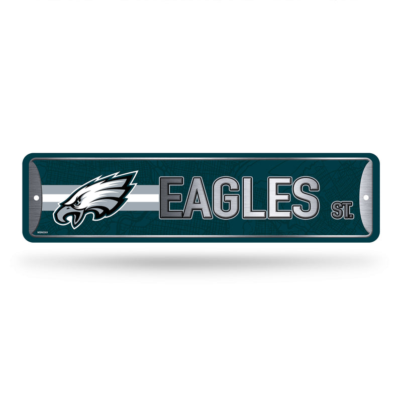 NFL Philadelphia Eagles Metal Street Sign 4" x 15" Home Décor - Bedroom - Office - Man Cave By Rico Industries