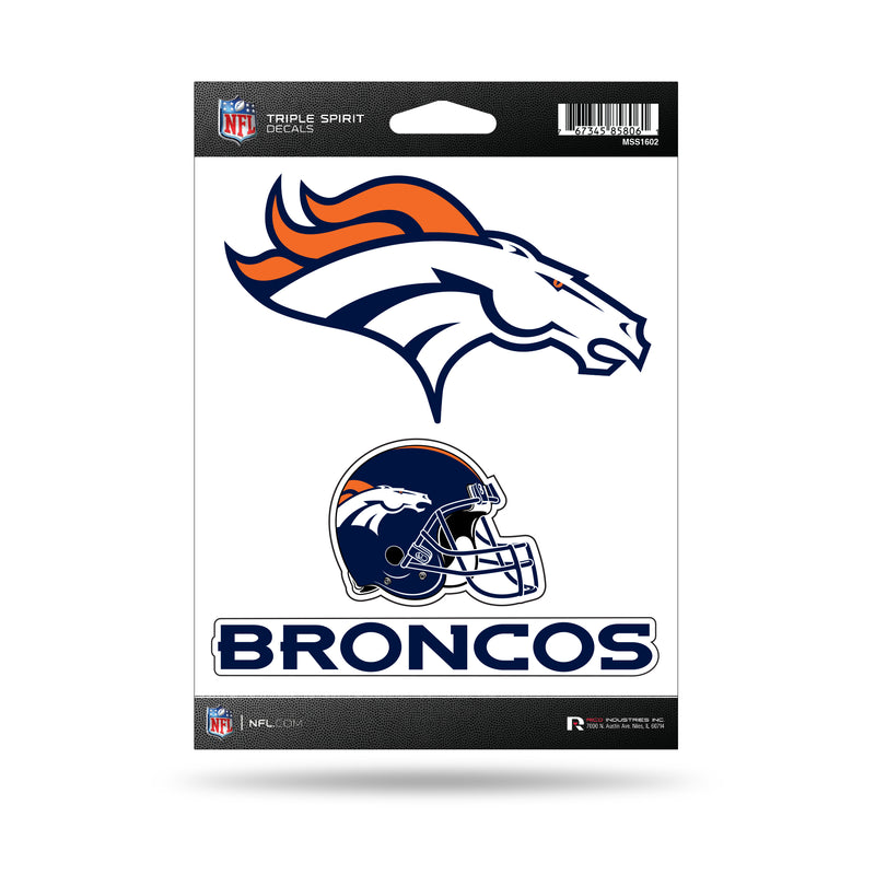 Broncos Triple Spirit Stickers